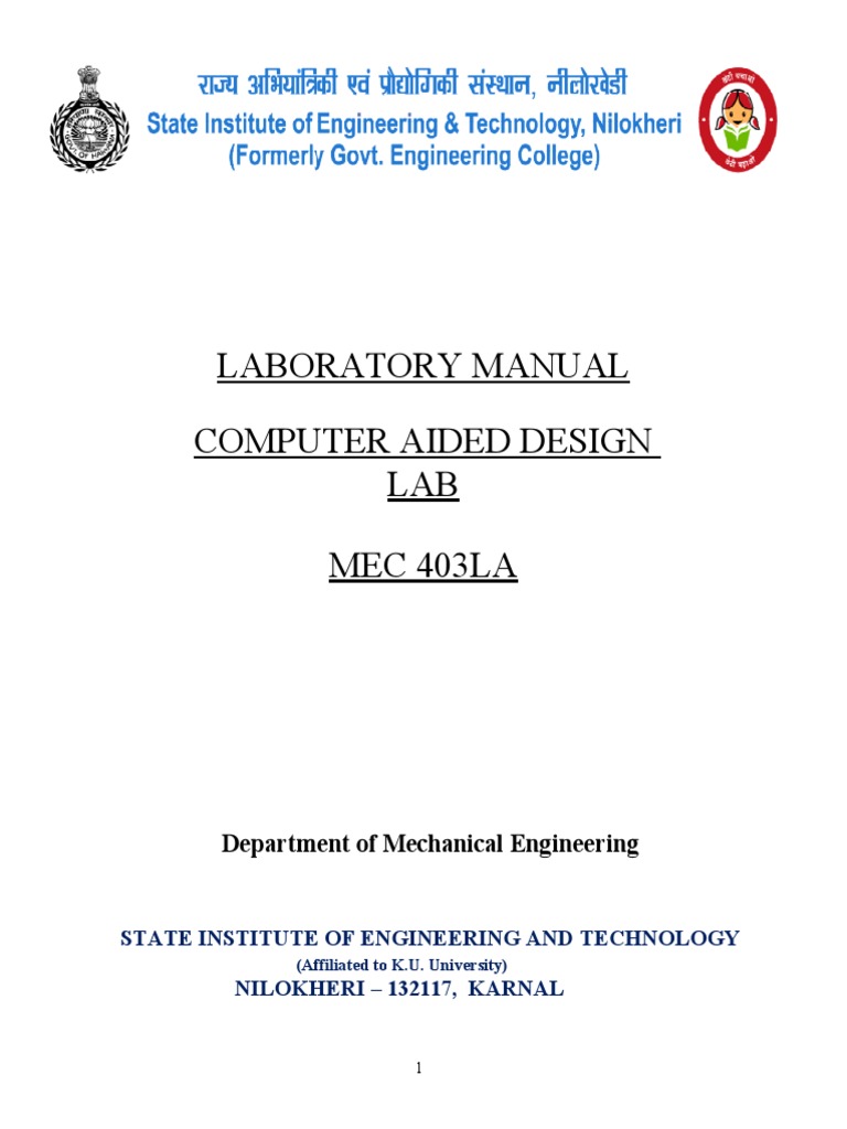 CAD Lab Manual PDF Extrusion Circle