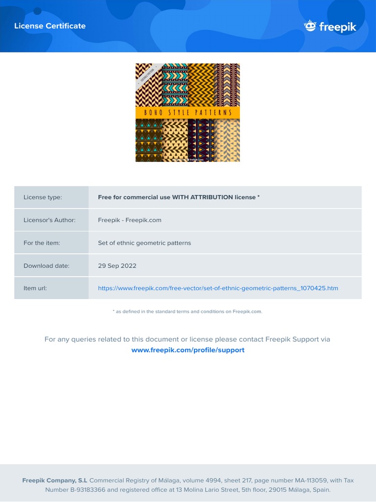 License Set of Ethnic Geometric Patterns 1070425 | PDF | License ...