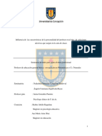 Influencia de Las Características de La Personalidad Del Profesor en El Tipo de Relaciones Afectivas Que Surgen en La Sala de Clases