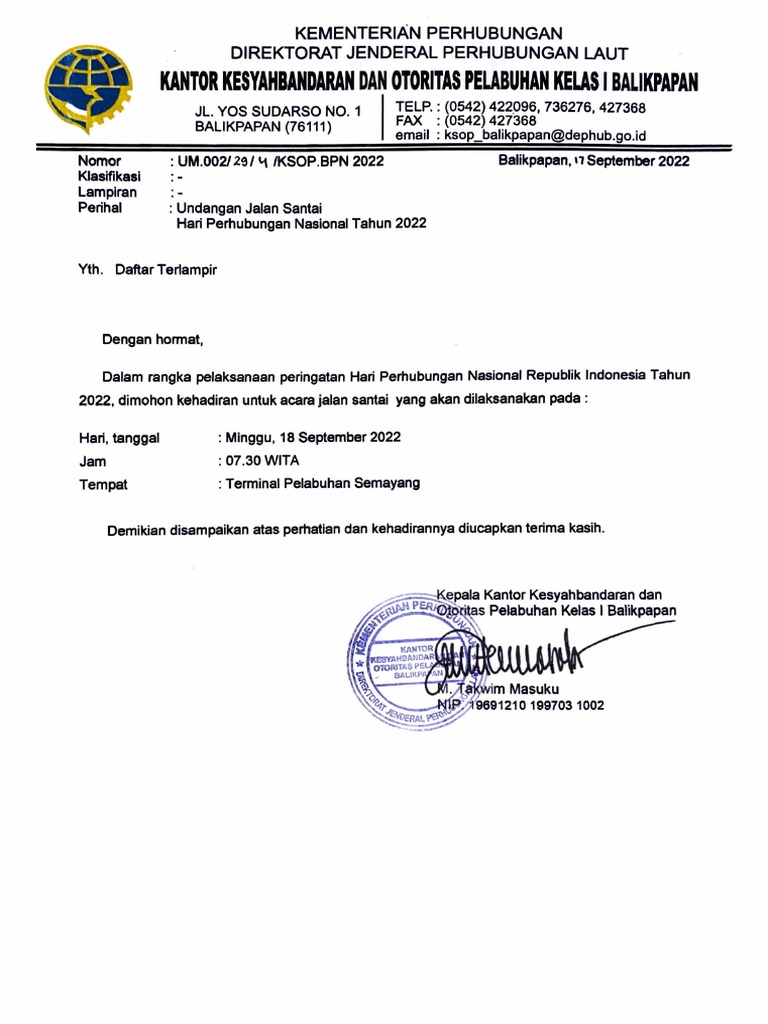 Undangan Jalan Santai | PDF