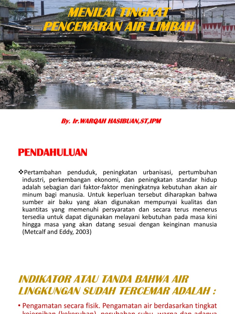 Penilaian Pencemaran Air Limbah | PDF | Kesehatan Holistik | Sains ...