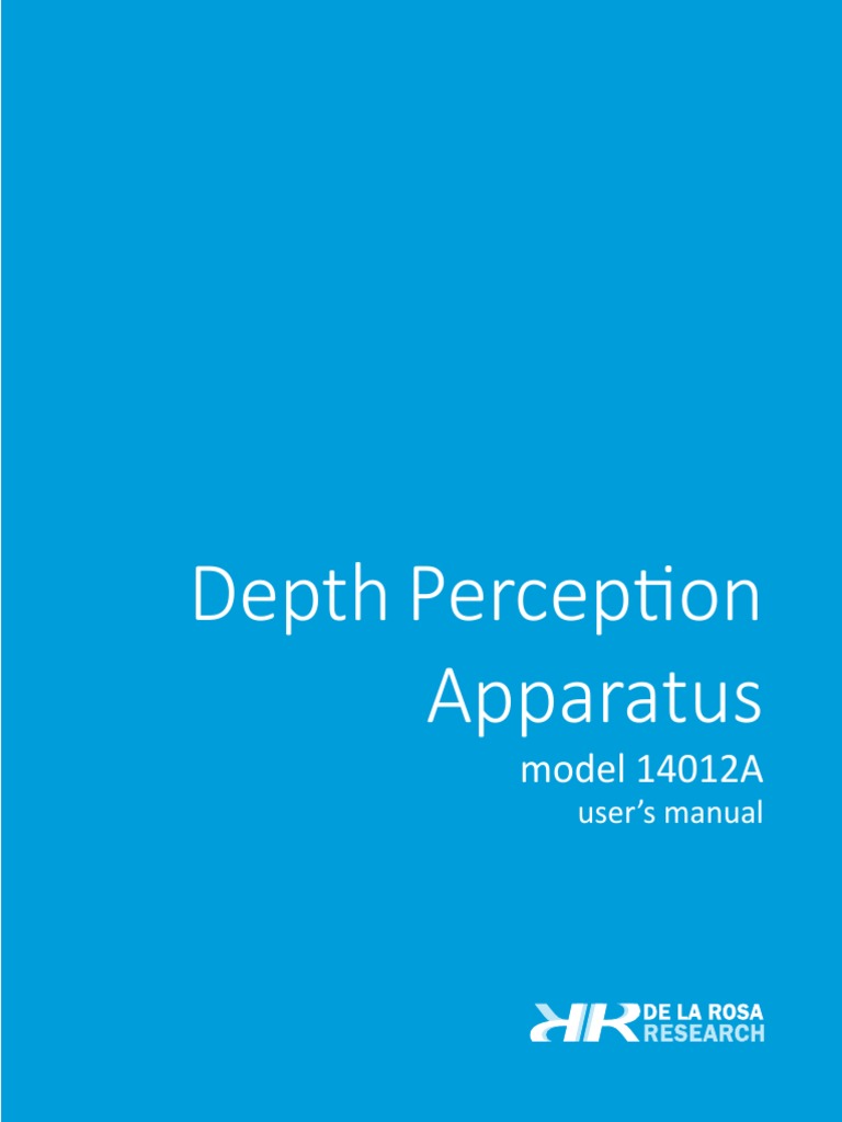 Depth Perception Apparatus Manual | PDF | Perception | Cognitive Science