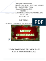 Tata Ibadah Perayaan Natal PAUD TOBA, 2022 OKKK