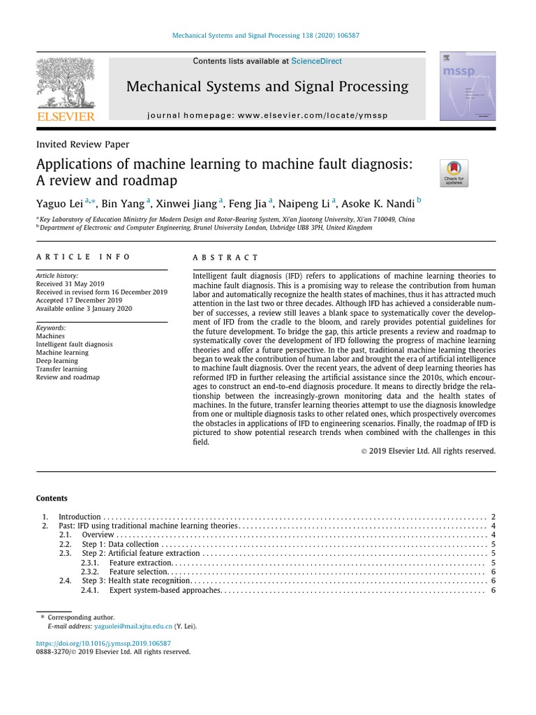 Machine Learning in Fault Diagnosis Review | PDF | Machine Learning ...