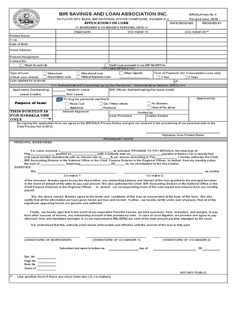 BIRSALA Loan Application Guidelines | PDF | Loans | Interest