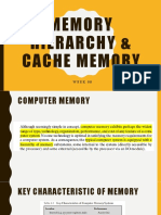 Memory Hierarchy & Cache Memory