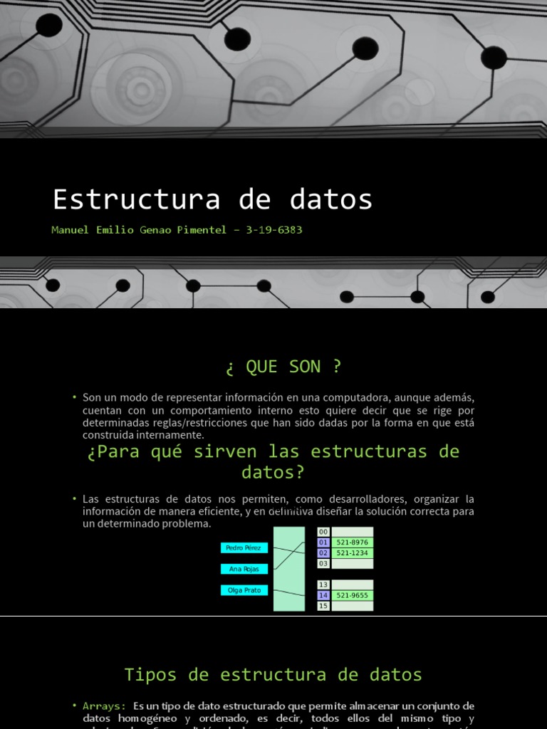 Estructura de Datos 3-19-6383 | PDF | Cadena (informática) | Lenguaje ...
