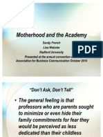 Motherhood and the Academy