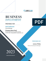 Business Startup Investment Proposal Template