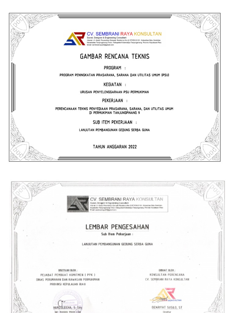 004 - Gambar Rencana Teknis | PDF