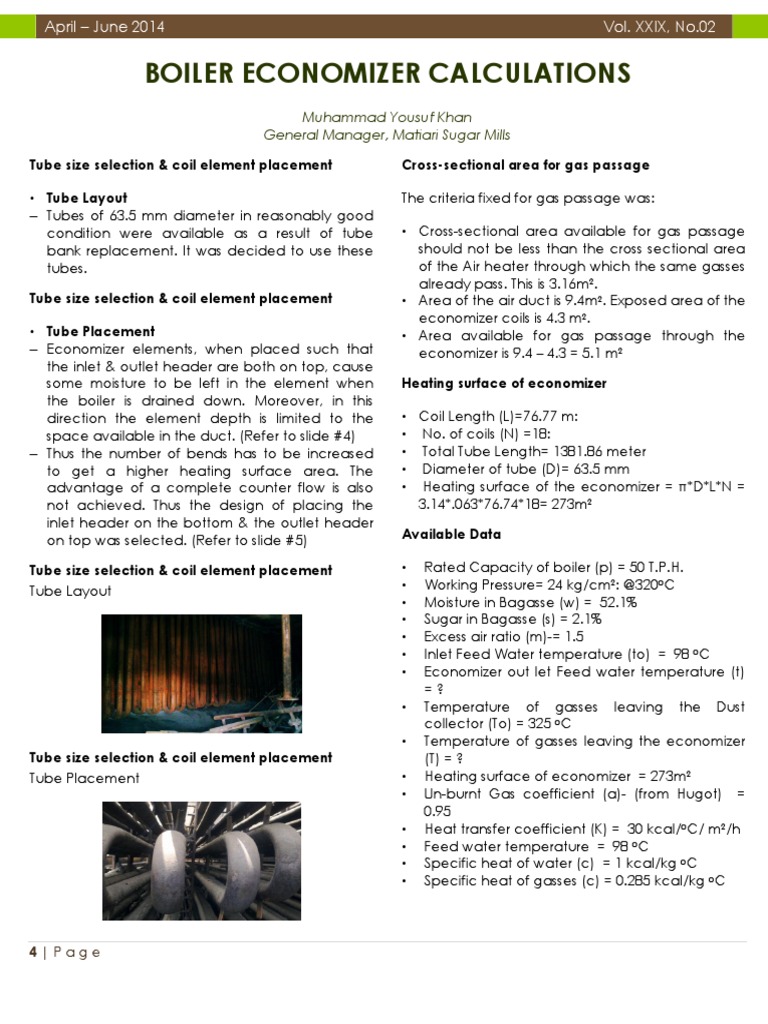 Boiler Economizer Calculator PDF Area Duct (Flow)