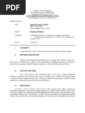 Investigation Report