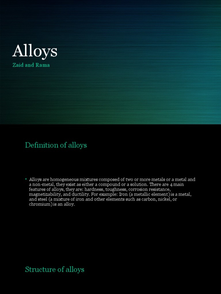 Alloys | PDF | Alloy | Metals