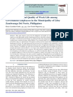 Job Satisfaction and Quality of Work Life Among Government Employees in The Municipality of Liloy Zamboanga Del Norte, Philippines