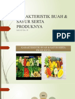 Karakteristik Buah & Sayur Serta Produknya