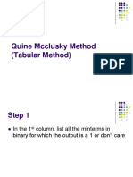 Quine Mcclusky Method (Tabular Method)