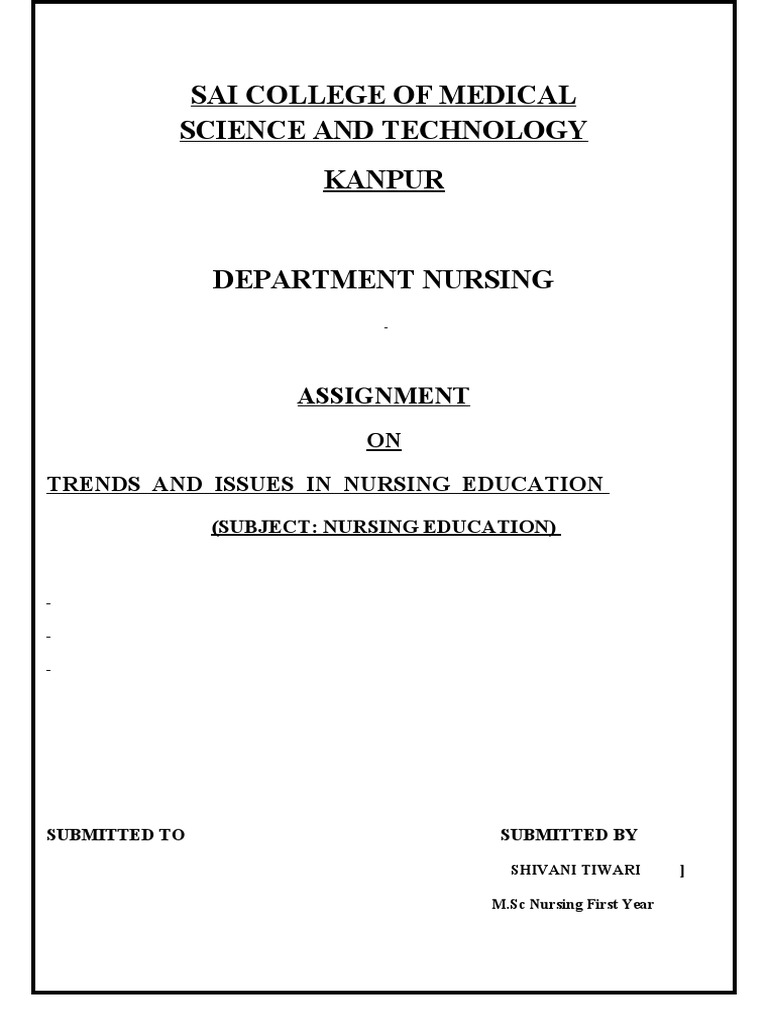 Trends and Issues in Nursing Education | PDF | Nursing | Palliative Care
