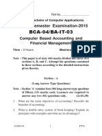BCA 2 Computer Based Accounting and Financial Management 2015