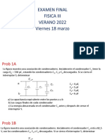 Examen Final Física III Condensadores y Campos Magnéticos