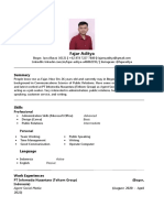 Curriculum Vitae (CV) Fajar Aditya - Rev