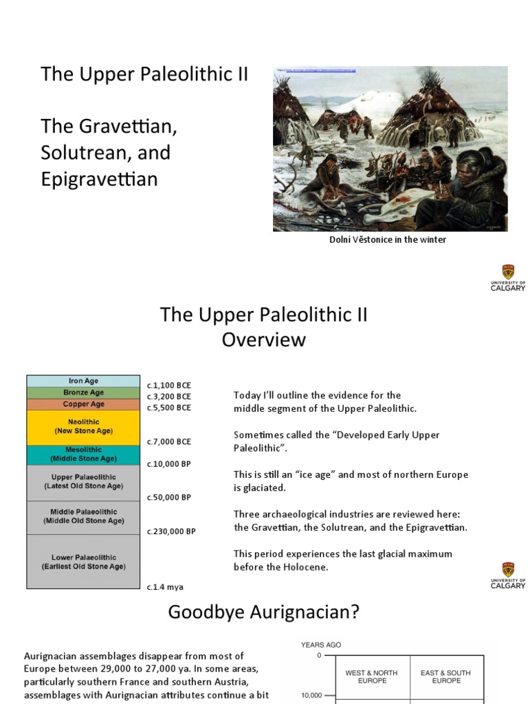 Gravettian Culture in Upper Paleolithic | PDF | Paleolithic | Stone Age