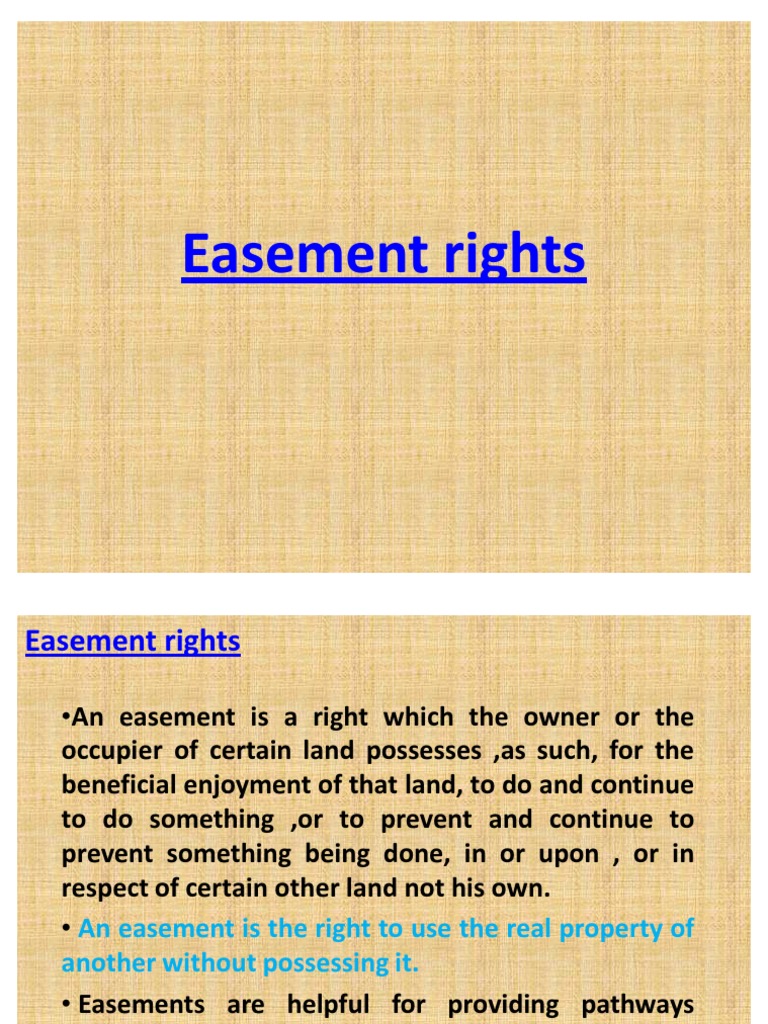 Easement Rights PDF Easement Ownership
