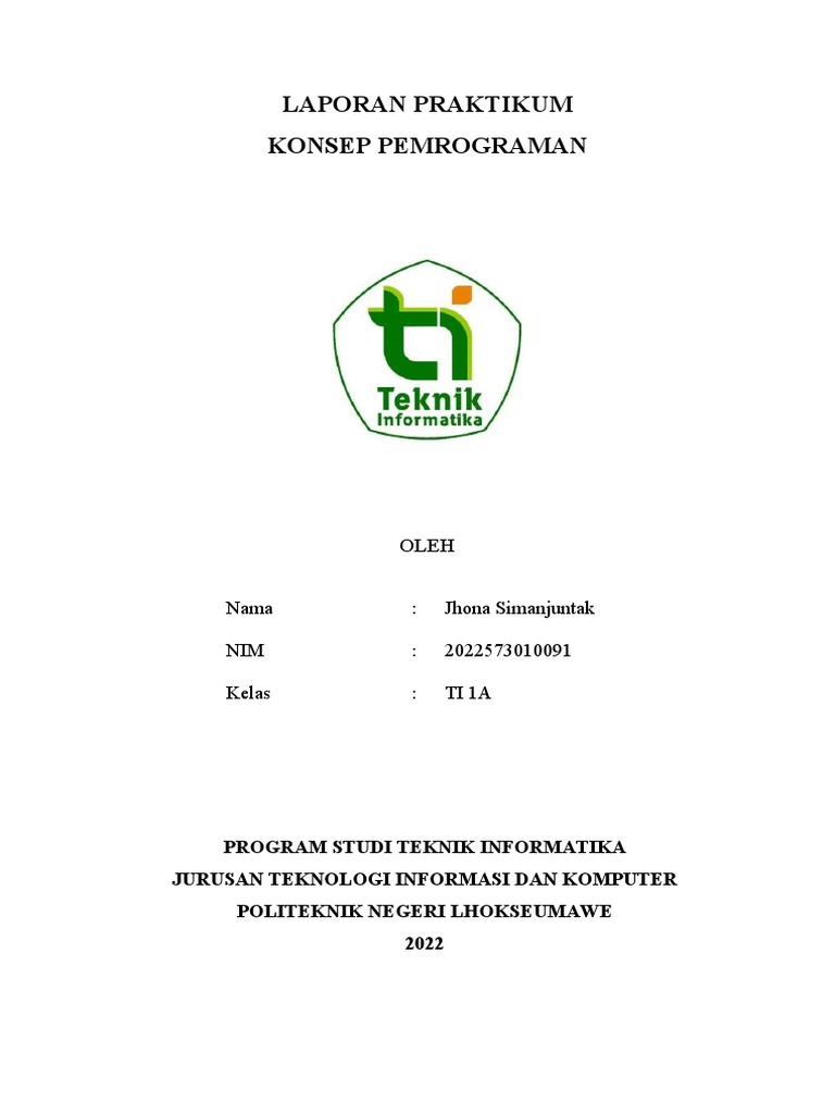 Laporan Praktikum Pemrograman C | PDF