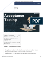 Acceptance Testing - Definition, Types