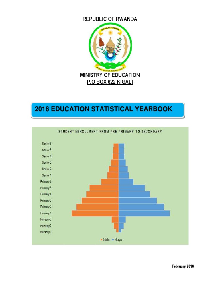 2016 Rwanda Education Statistics Yearbook | PDF | Schools | Literacy