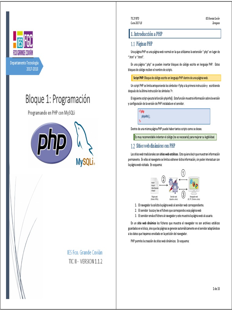Manual de PHP para IES Fco. Grande Covián | PDF | Redes | Internet y web