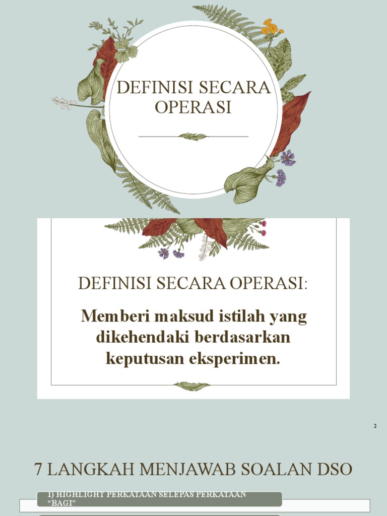 Definisi Secara Operasi | PDF