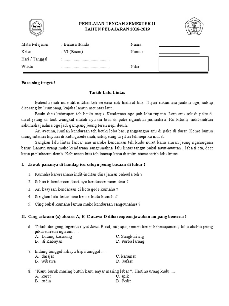 Bahasa Sunda Kelas 6 Pdf