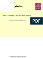 Lecture 6 Money Supply Control and Financial Innovation