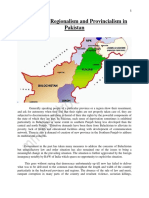 The Issue of Regionalism and Provincialism