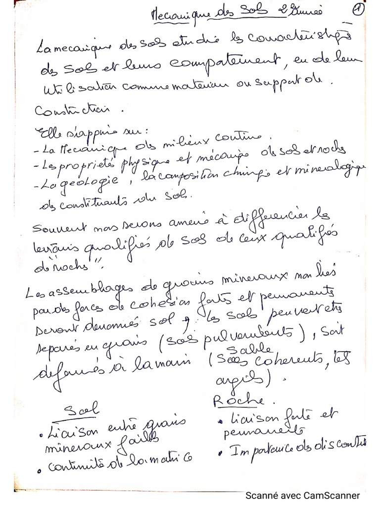 Chaptre1 Mécanique Des Sols 1 Pdf