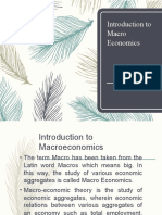 Introduction To Macro Economics