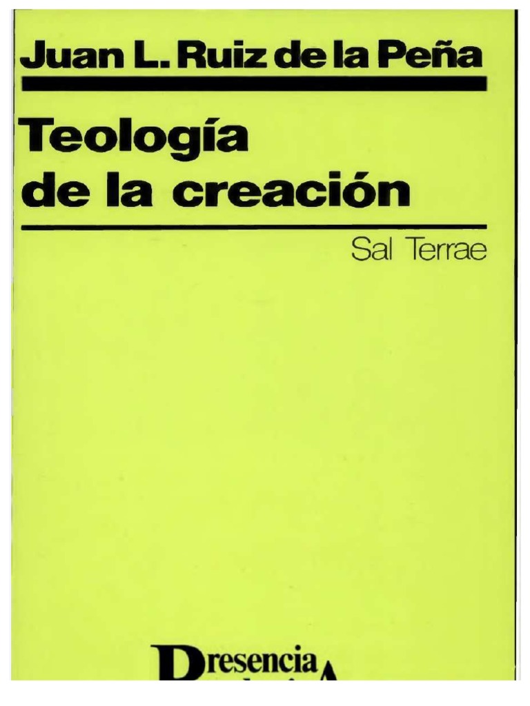 Teologia de La Creacion PDF Biblia Teología