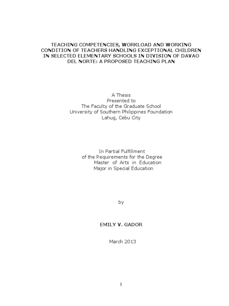 I Teaching Competencies Workload And Wor Pdf Teachers