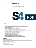 Especificações S4 software