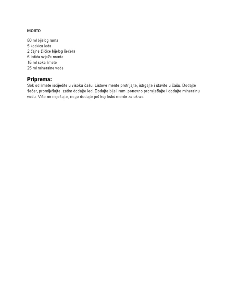 Mojito | PDF
