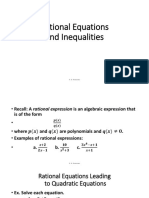 Genmath 2022 Rational Equations, Inequalities and Functions