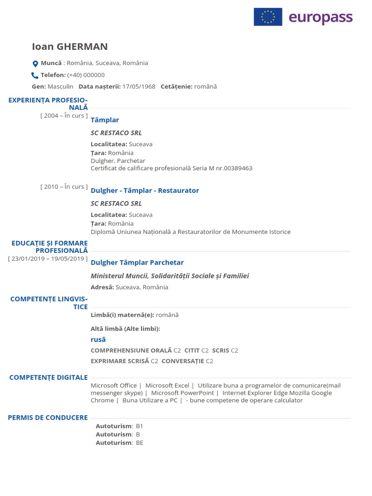 CV - Ioan GHERMAN | PDF