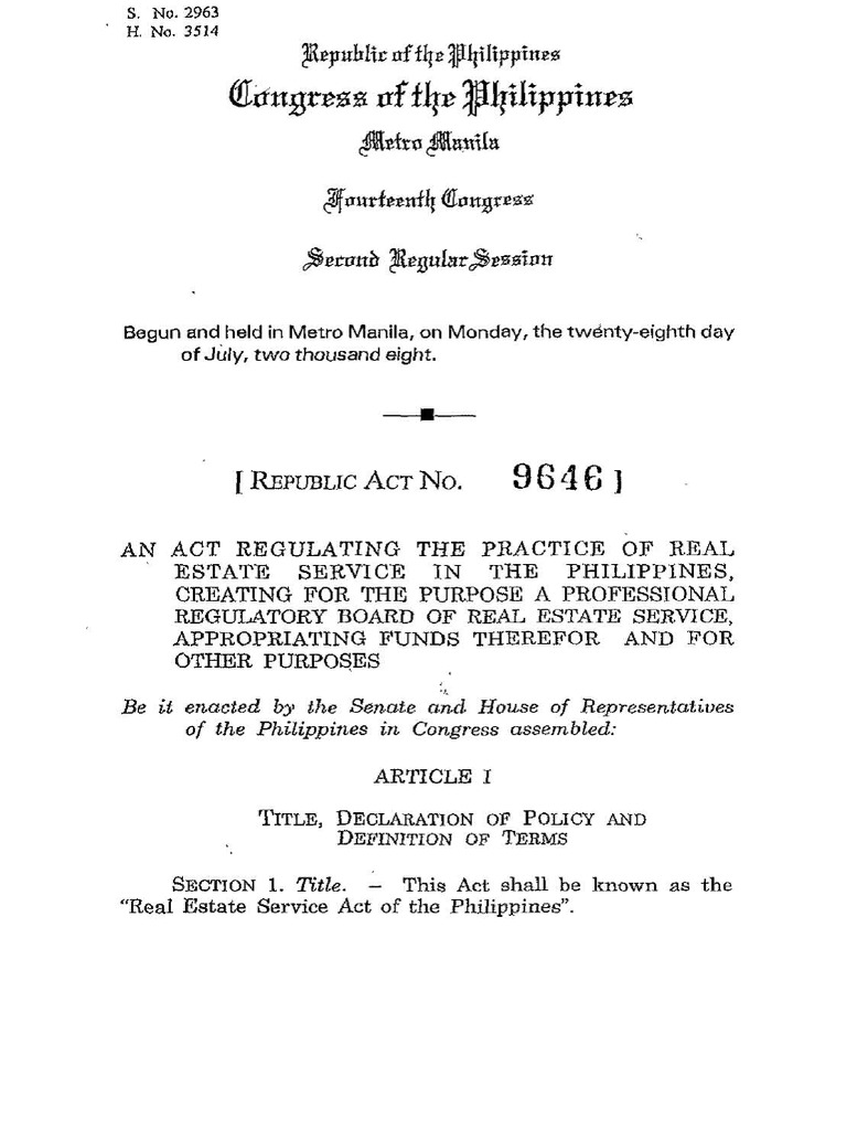 Ra 9646 (PDF - Io) | PDF