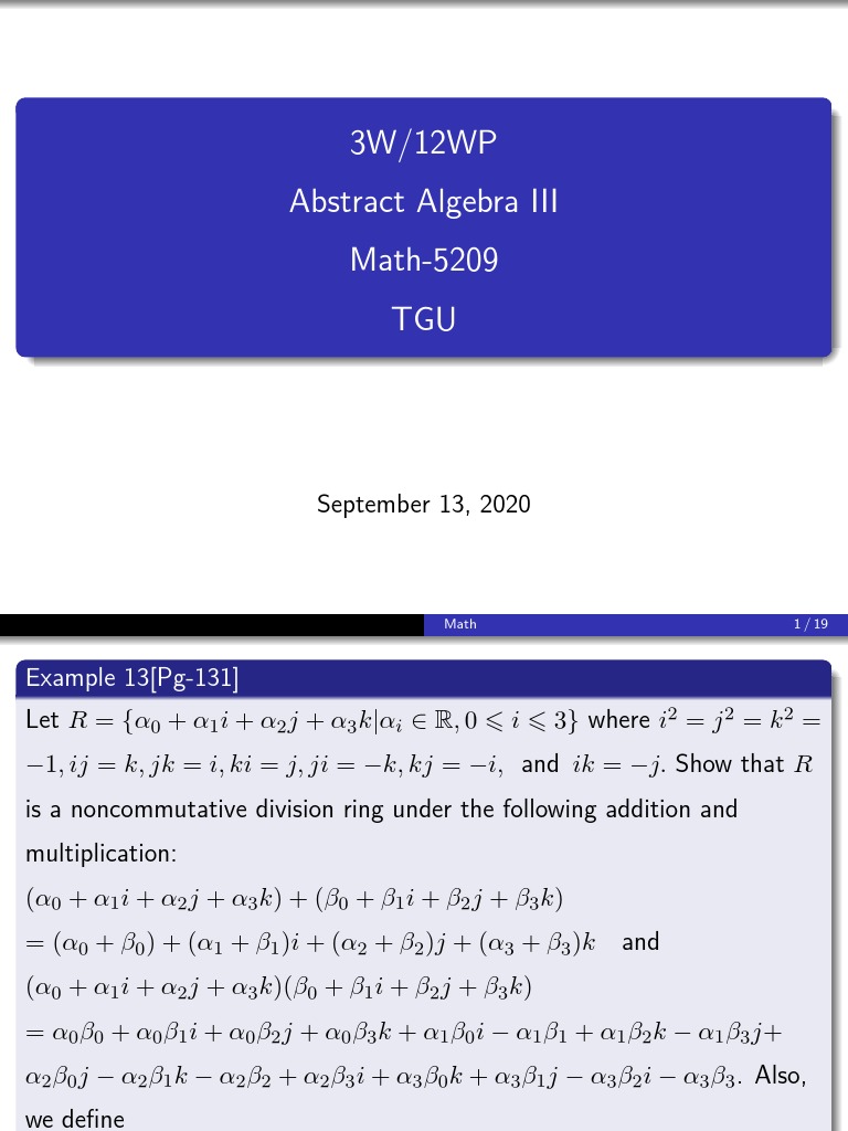 Integral Domain And Division Ring