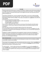 CPCU 500 Managing Evolving Risks: Michael W. Elliott