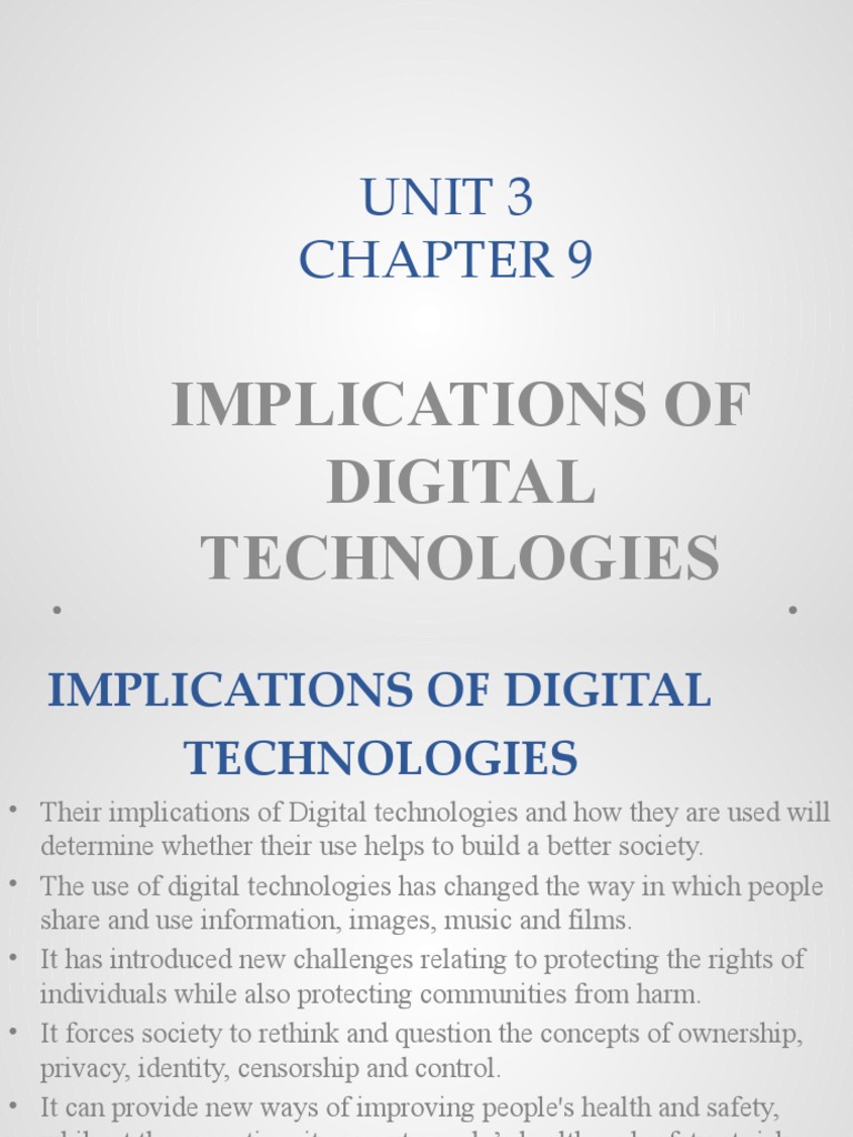 Digital Technology Implications and Laws | PDF | Digital Rights ...