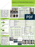 Polyherbal Hand Sanitizer Formulation Evaluation