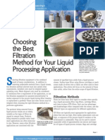 Choosing The Best Filtration Method For Your Liquid Processing Application