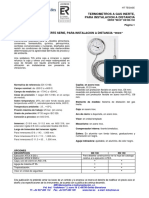 Ficha Tecnica Termometros A Gas Inerte para Montaje A Distancia Cod w232