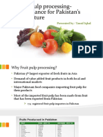 Fruit pulp processing- importance for Pakistan’s agriculture